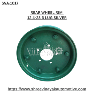 REAR WHEEL RIM 12.4-28 6 LUG SILVER