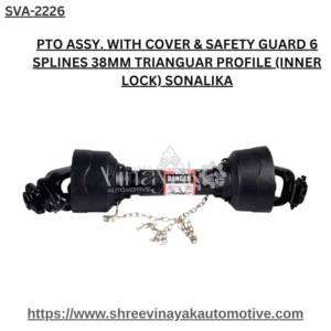 PTO ASSY. WITH COVER & SAFETY GUARD 6 SPLINES 38MM TRIANGUAR PROFILE (INNER LOCK) SONALIKA