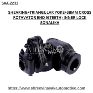 SHEARING+TRIANGULAR YOKE+38MM CROSS ROTAVATOR END (6TEETH) INNER LOCK SONALIKA