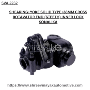 SHEARING+YOKE SOLID TYPE+38MM CROSS ROTAVATOR END (6TEETH) INNER LOCK SONALIKA